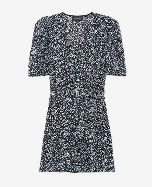 The Kooples Summer Dot Wrap Mini Dress 100% Viscose US Medium FR 2 NWT $315