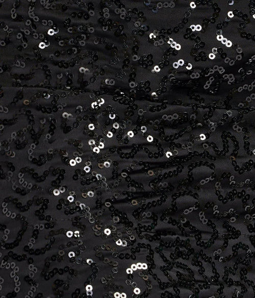 NWT Tipsy Elves Black Sequin High Waisted Leggings Size Large