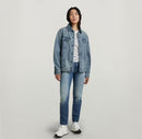 NWT G-Star RAW Women’s Oversized Western Denim Jacket Sun Faded Blue Size Large