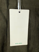 NWT Halara Mid Rise Zipper Pocket Corduroy Casual Pants Green Size M Tall