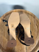 Kaanas Eagle Wrap Heels Black Size 10 New in Box