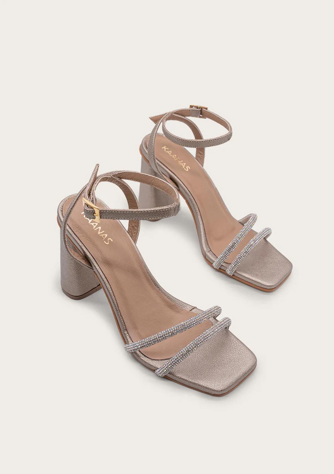 Kaanas Allnat Heels Silver Size 10 New in box