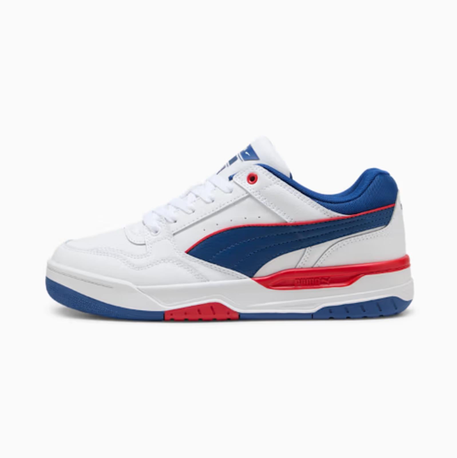 Puma Rebound Retro Low Top Sneaker White Blue Red Men's US Size 9 / EU 42 NWB