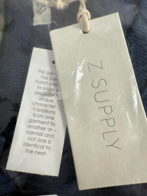 NWT Revolve by Z Supply Black Iris Tie Dye Ruffle Maxi Dress, Size Medium