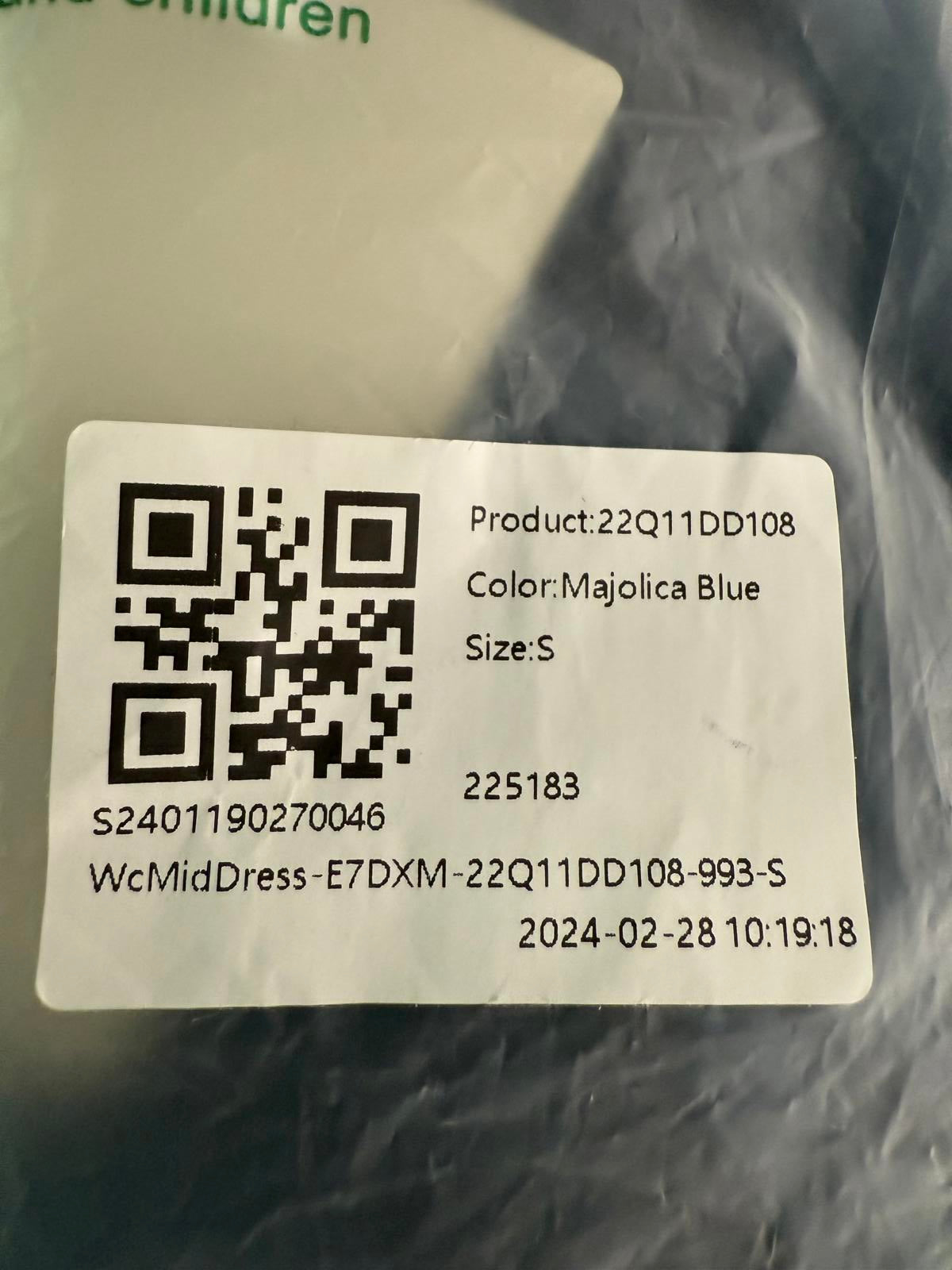 NWT Halara Cut Out Pocket Midi Casual Dress Majolica Blue S