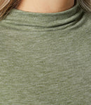 NWT Halara Funnel Neck Long Sleeve Flare Maxi Casual Dress Darl GRAY Floral S