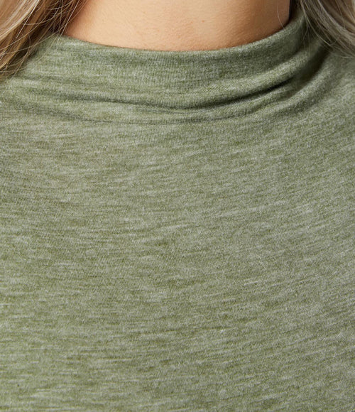 NWT Halara Funnel Neck Long Sleeve Flare Maxi Casual Dress Darl GRAY Floral S