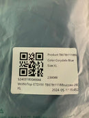 NWT Halara Off Shoulder Short Sleeve Ruched Casual Top Corydalis Blue XL