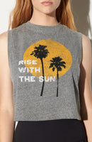 NWT Spiritual Gangster Shady Palm Crawford Crop Cotton Graphic Tank, Size XL