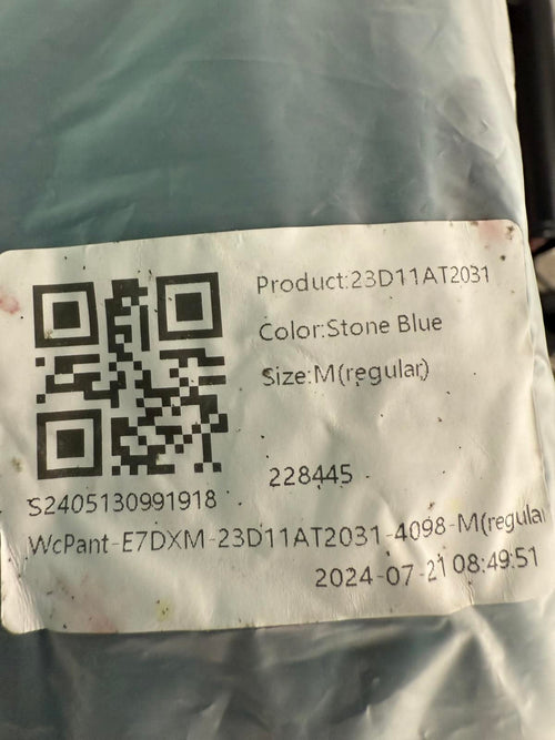 NWT Halara Breezeful High Waist Shirred Flowy Palazzo Casual Pants Stone Blue, M