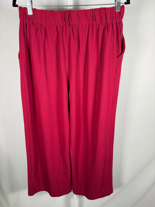 NWT Halara Flex™ High Waisted Side Pocket Wide Leg Waffle Work Pants L Petite