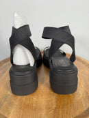 Wild Pair Theodorra Womens Faux Leather Ankle Strap Platform Sandals 9.5 NWOB