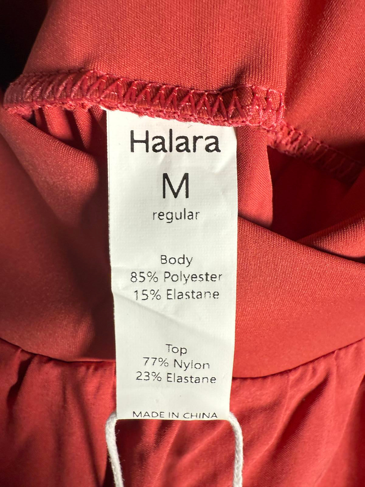 NWT Halara Breezeful High Waisted Side Pocket Split Resort Pants Kapok Red M