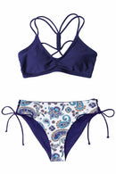 NWT CUPSHE Womens Two Piece Bikini Reversible Bottoms Swimsuit Size Medium