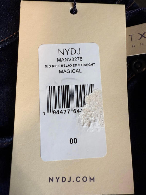 NYDJ Relaxed Straight Cool Embrace LiftXTuck Tehnology in Magical. Size 00 NWT