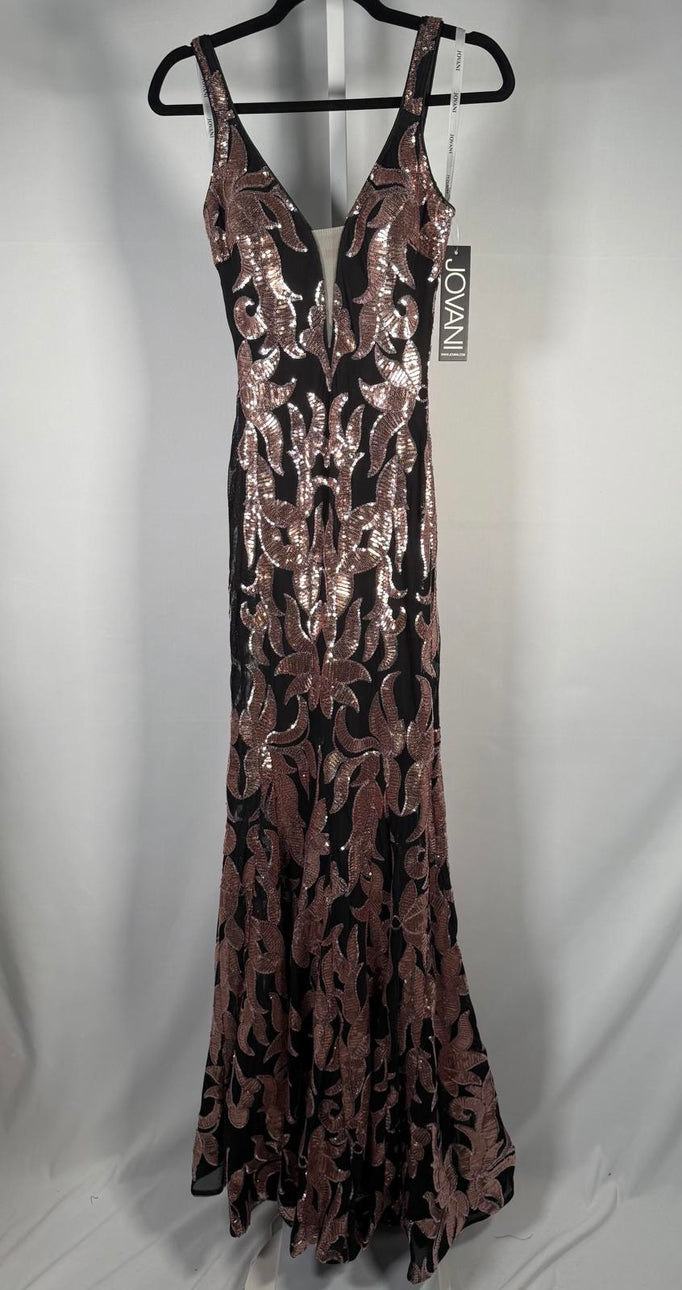 Jovani 3263A Black/Rose Size 2 NWT