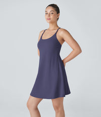 SoftlyZero™ Plush Backless Active Dress-Longer Length-Easy Peezy Edition Size M
