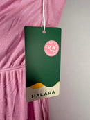 NWT Halara Ribbed Cowl Neck Lace Up Midi Dress Sweet Lilac L