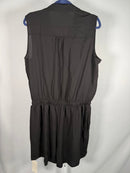 NWT Halara Sleeveless Pockets Drawstring Casual Jumpsuit Black Size L