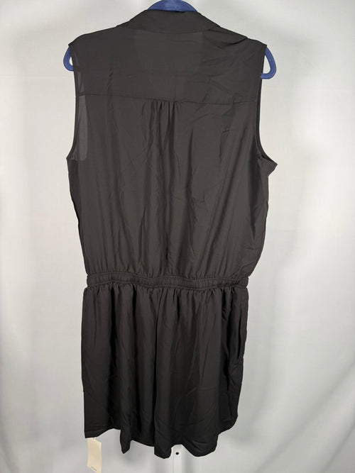 NWT Halara Sleeveless Pockets Drawstring Casual Jumpsuit Black Size L