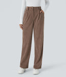 NWT Halara High Waisted Corduroy Casual Pants Acorn - Size XL