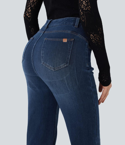NWT Halara Flex High Waisted Tummy Control Butt Lifting Denim Bootcut XS
