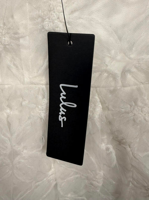 Lulus Radiate Elegance Ivory Floral Tulle Midi Dress - L NWT