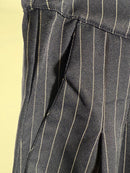 NWT Halara High Waisted Zipper Pocket Wide Leg Striped Work Pants Size - M