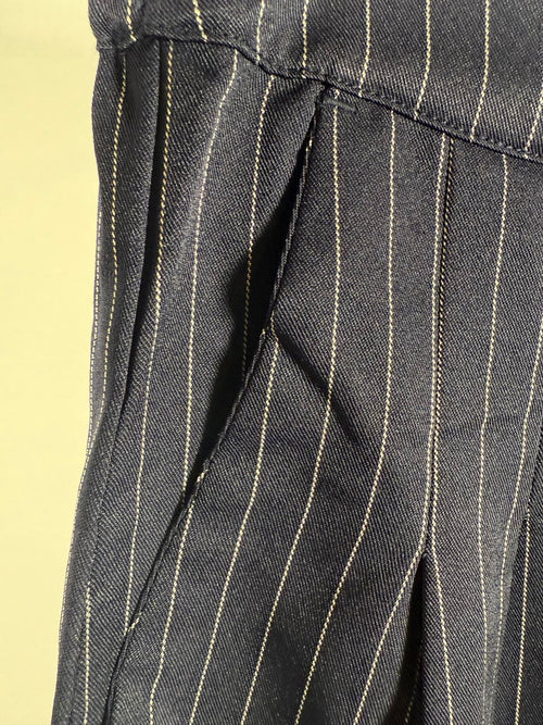 NWT Halara High Waisted Zipper Pocket Wide Leg Striped Work Pants Size - M