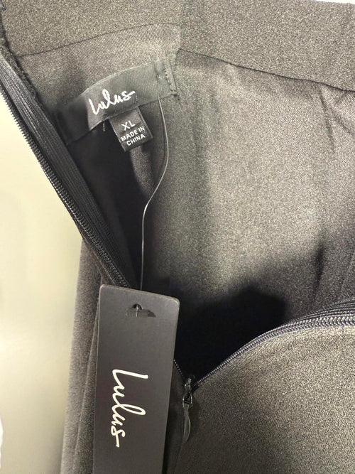 Lulus Kick It Black High-Waisted Trouser Pants - XL