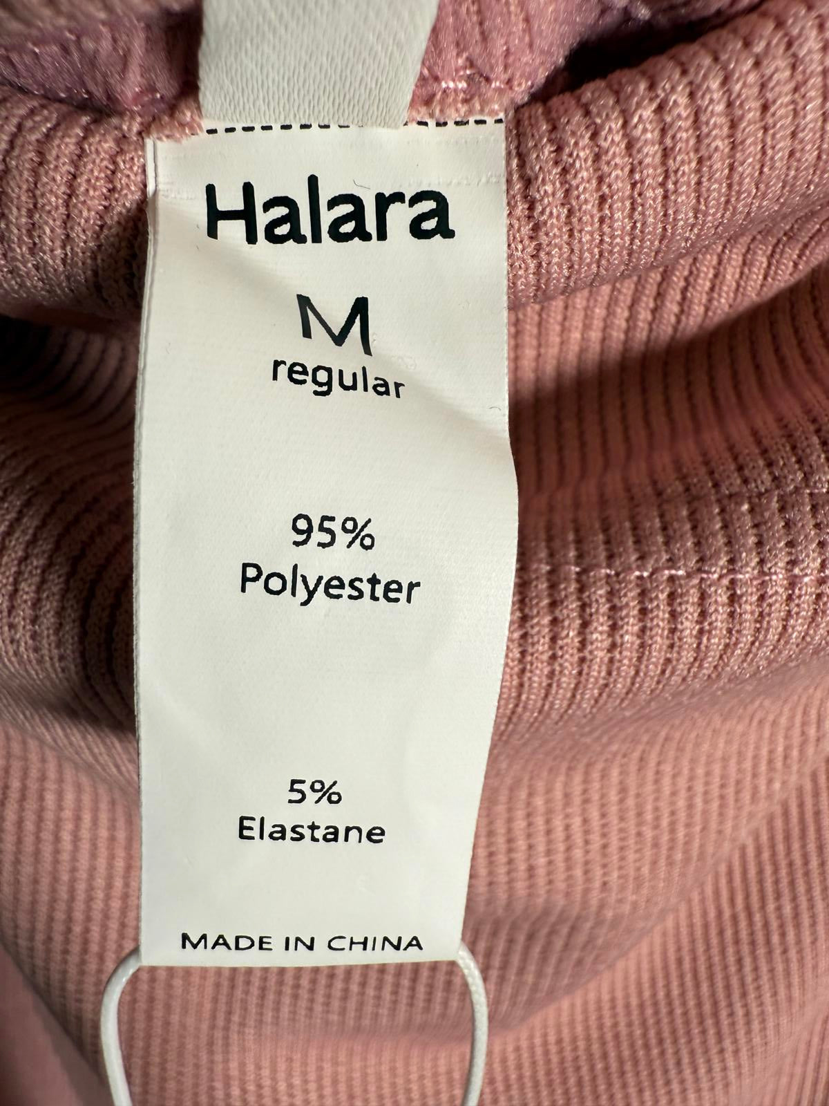 NWT Halara Ribbed High Waisted Bodycon Midi Casual Skirt Mellow Rose Size Medium