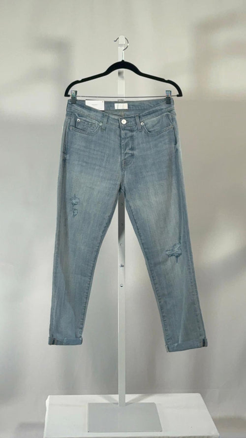 NWT 7 For All Mankind Josefina Slim Boyfriend Jeans Women’s Size 28 Light Wash