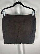 NWT Halara Ribbed Knit Crossover High Waisted 2-in-1 Slim Mini Skirt Black L