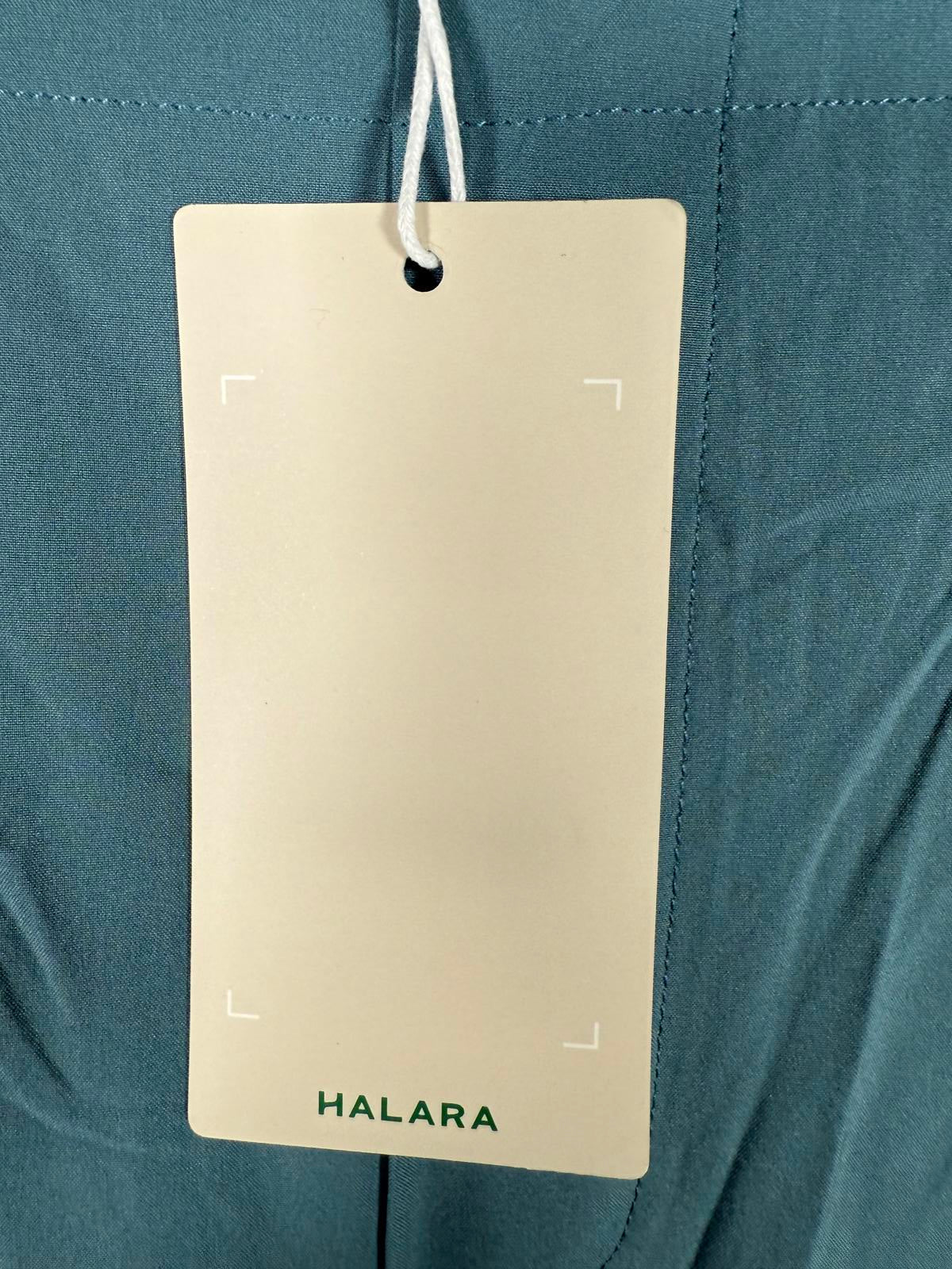 NWT Halara Breezeful High Waist Shirred Flowy Palazzo Casual Pants Stone Blue, M