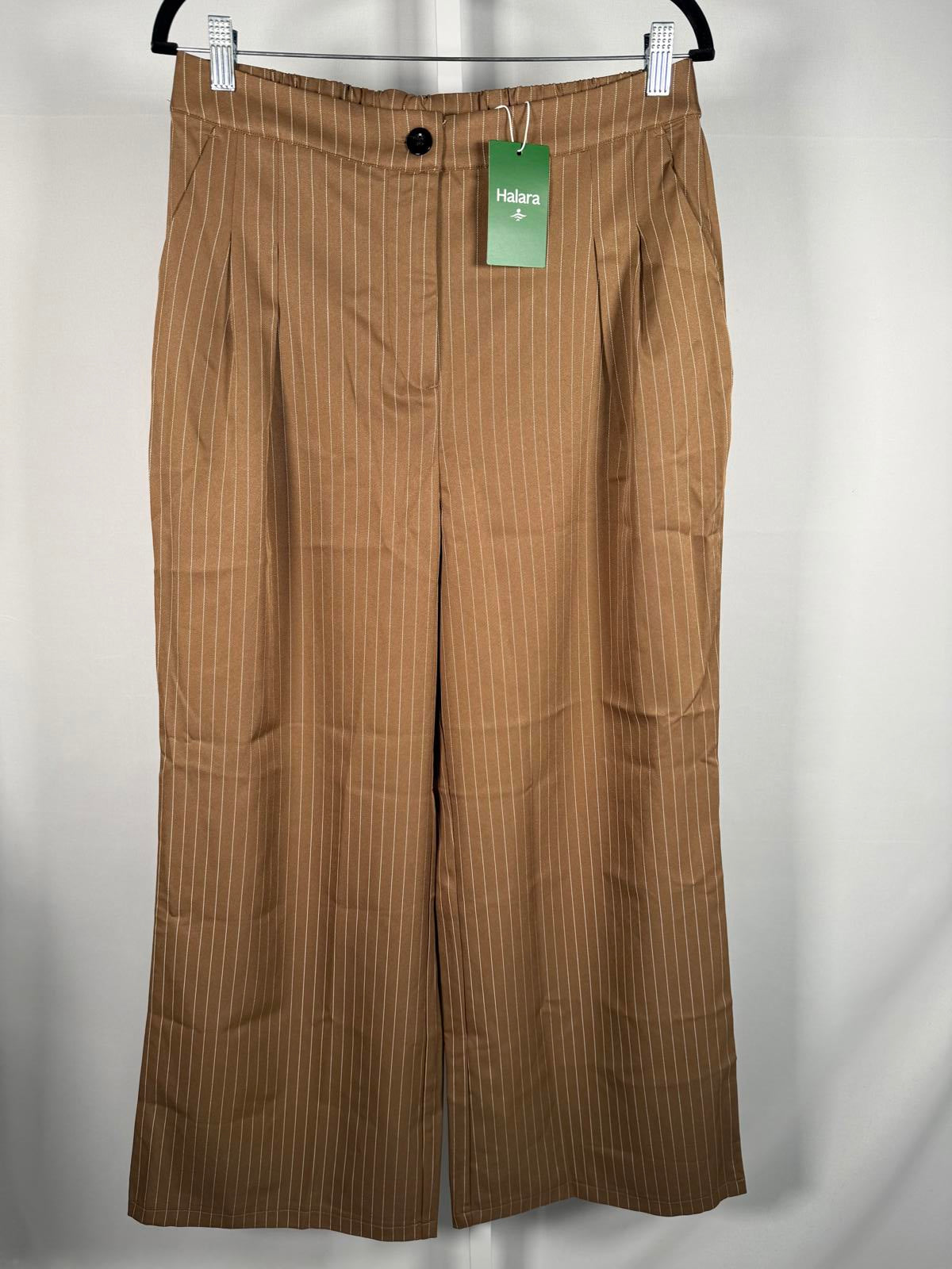 NWT Halara High Waisted Wide Leg Striped Work Pants Size Large