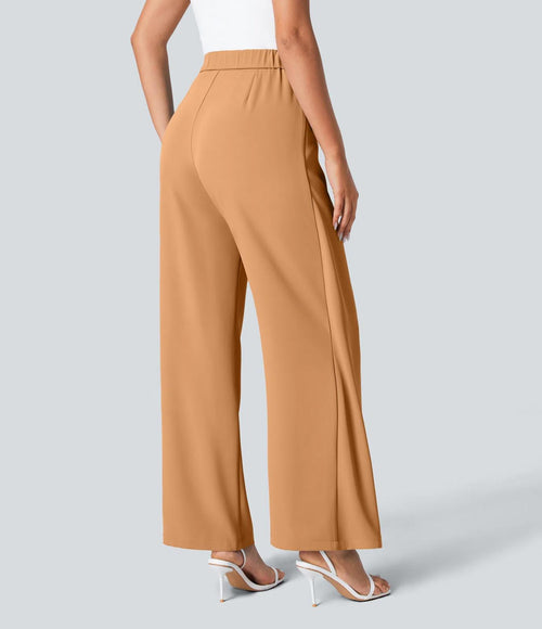 NWT Halara High Waisted Tie Side Wide Leg Work Pants Size XL
