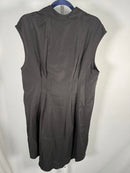 NWT Halara Sleeveless Curved Hem Mini Work Shirt Dress Black Size Small