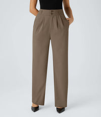 NWT Halara Flex™ High Waisted Shirred Straight Leg Work Pants Size XL