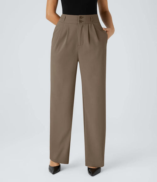 NWT Halara Flex™ High Waisted Shirred Straight Leg Work Pants Size XL