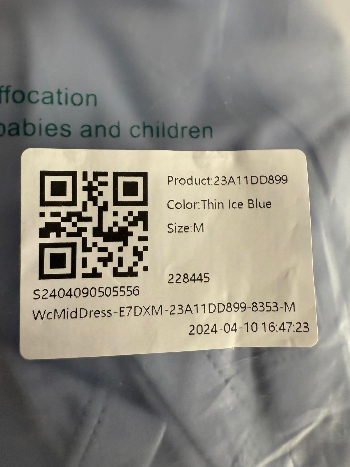 NWT Halara Breezeful High Low 2-Piece Pocket Flowy Midi Casual Dress Ice Blue M