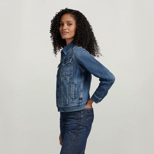 NWT G-Star RAW Arc 3D Denim Jacket Women’s Faded Santorini Stretch Size Small