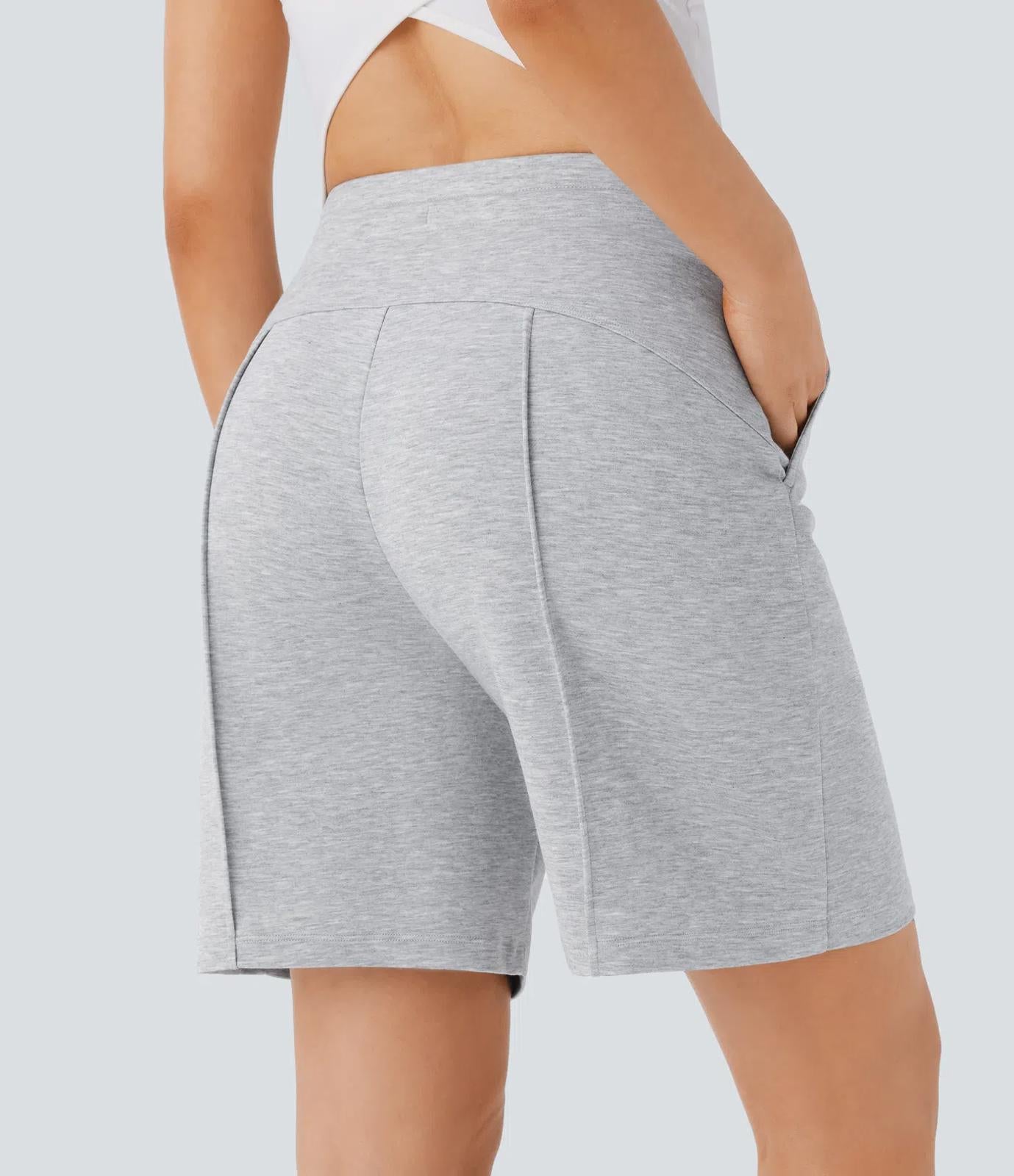 NWT Halara High Waisted Drawstring Pocket Casual Bermuda Shorts Size Small