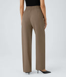 NWT Halara Flex™ High Waisted Shirred Straight Leg Work Pants Size Large Tall