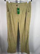 NWT Halara Mid Rise Zipper Pocket Corduroy Casual Pants Fresh Grass Green Size M
