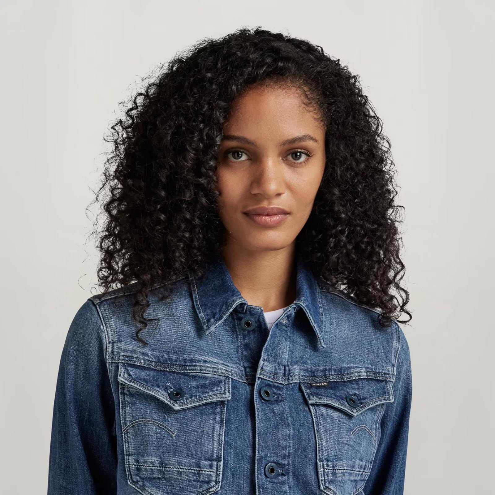 NWT G-Star RAW Arc 3D Denim Jacket Women’s Faded Santorini Stretch - Large