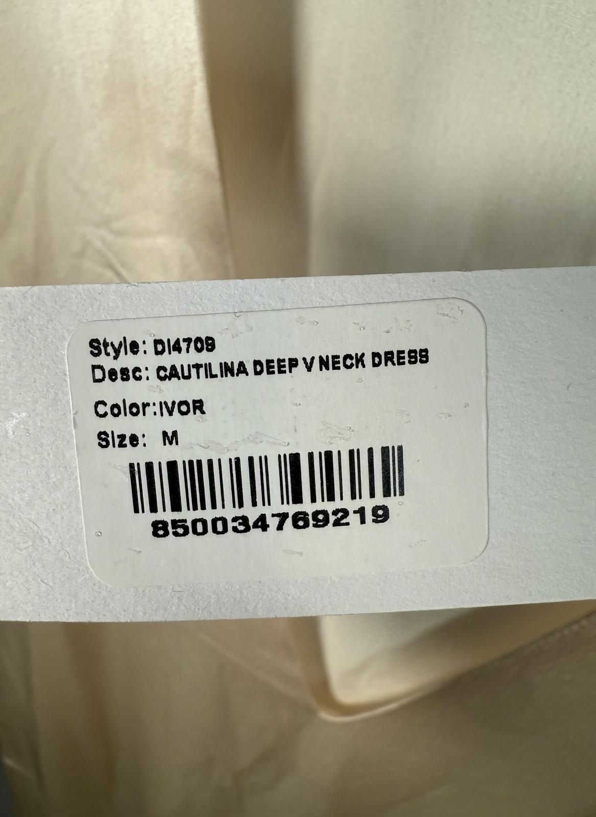 LBLC THE LABEL Cautilina Dress In Ivory Size M NWT