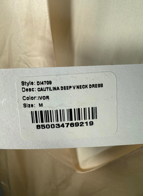 LBLC THE LABEL Cautilina Dress In Ivory Size M NWT