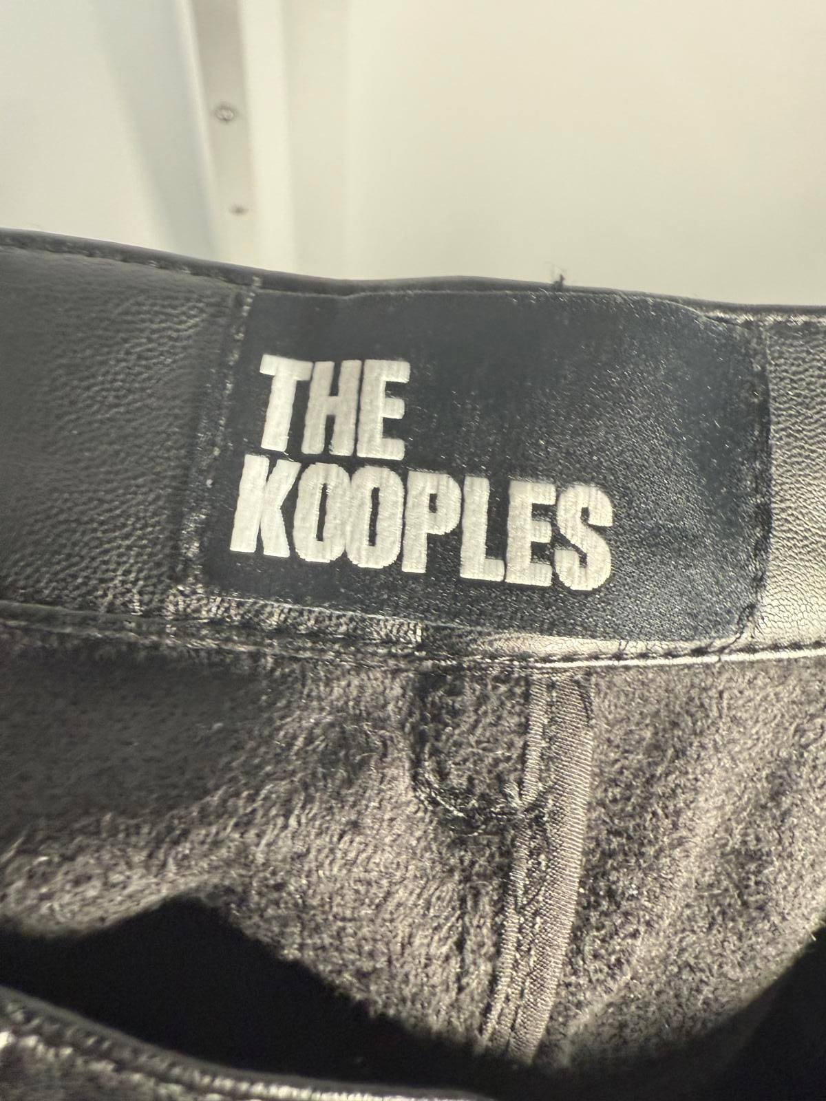 NWT The Kooples Black Leather Pants Size 40