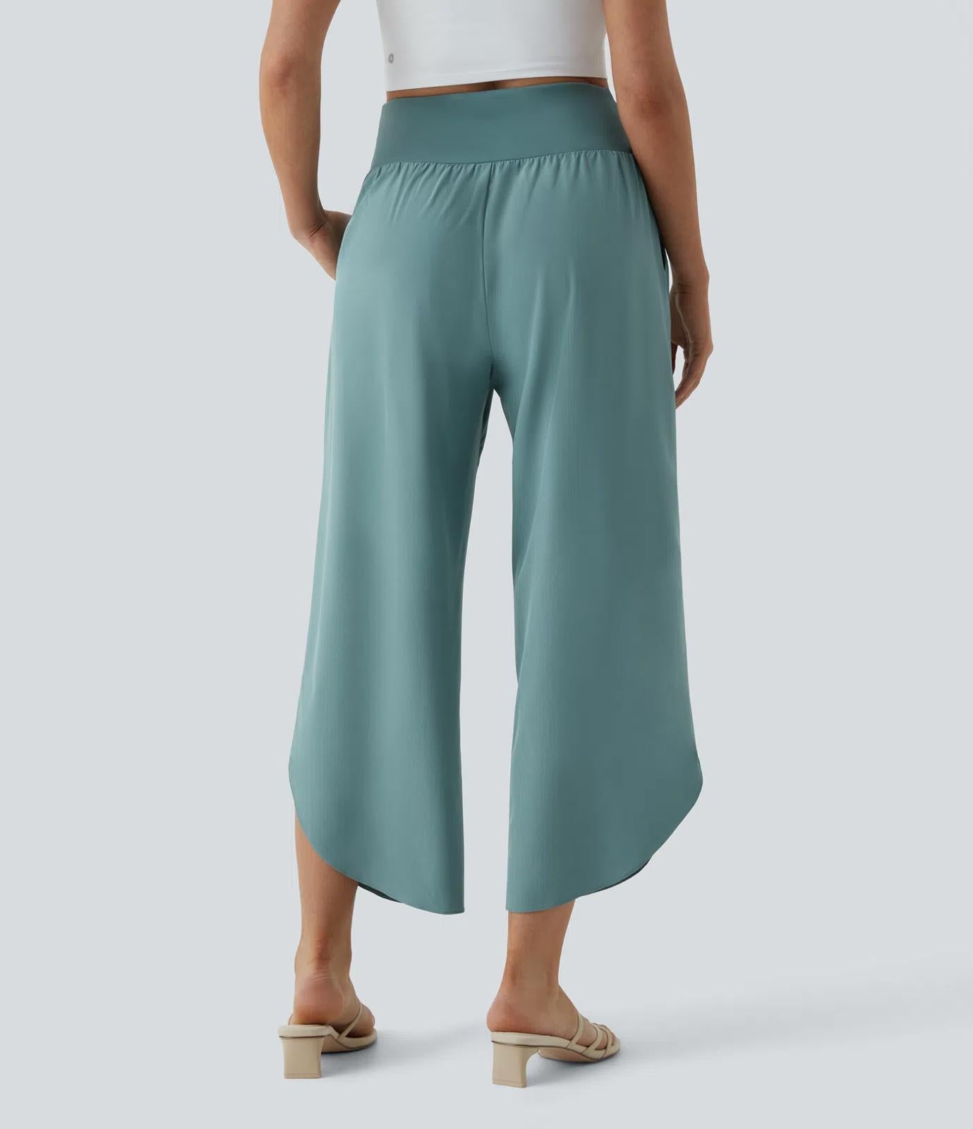 NWT Halara Breezeful High Waisted Crossover Side Pocket Resort Pants - L Petite