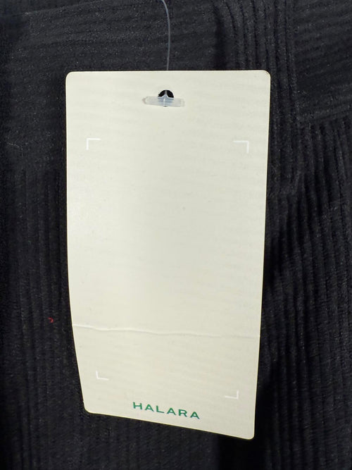 NWT Halara Mid Rise Pocket Straight Leg Corduroy Casual Pants Black Size L